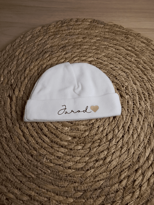 bonnet de naissance  &quot;Prénom&quot;